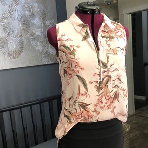 Floral Sleeveless Blouse